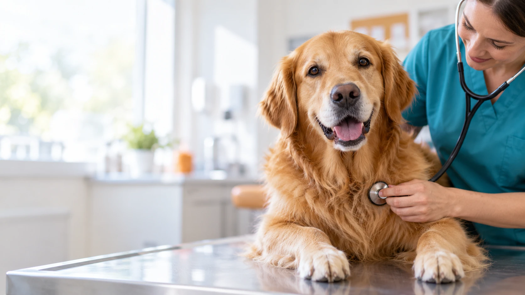 Cachorro recebendo cuidado veterinário